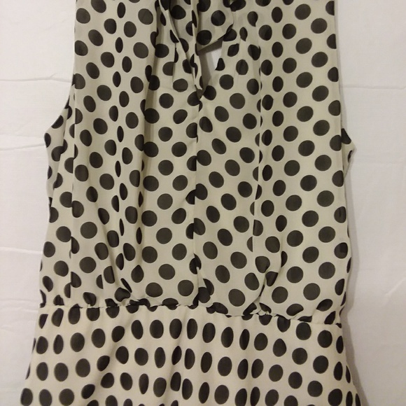 Sleeveless Karin Stevens Polka Dot Dress - Picture 6 of 7
